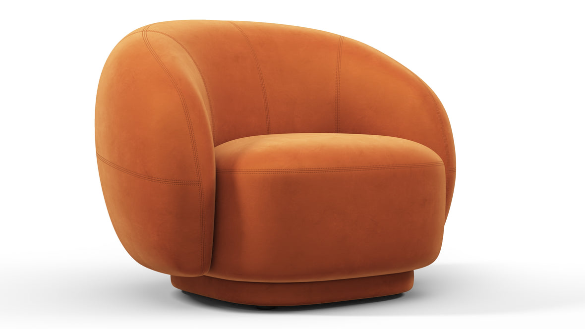 Julep - Julep Lounge Chair, Apricot Velvet