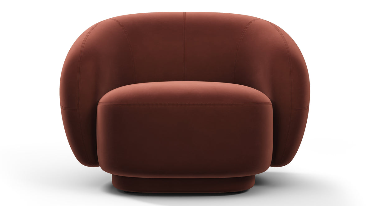 Julep - Julep Lounge Chair, Burgundy Velvet