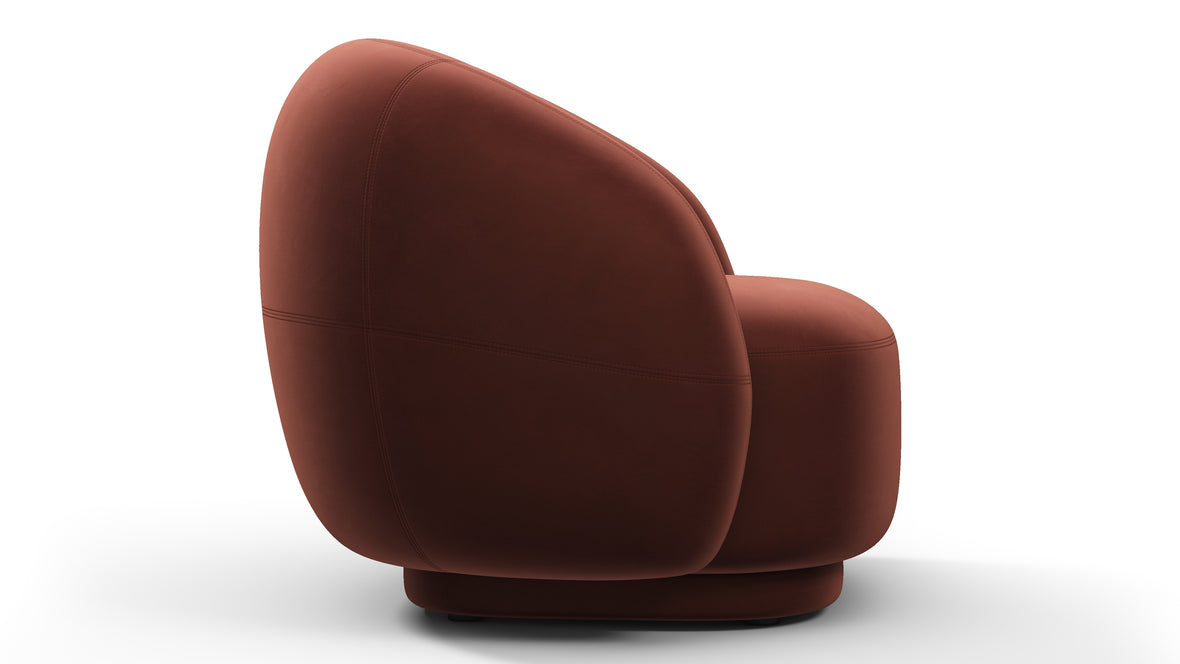 Julep - Julep Lounge Chair, Burgundy Velvet