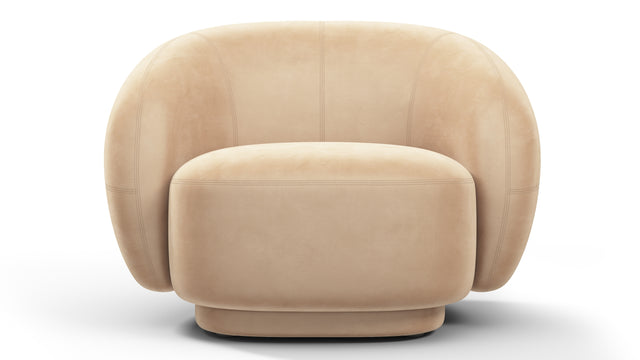 Julep - Julep Lounge Chair, Ecru Velvet