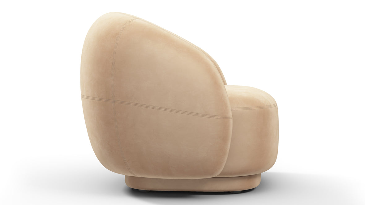 Julep - Julep Lounge Chair, Ecru Velvet