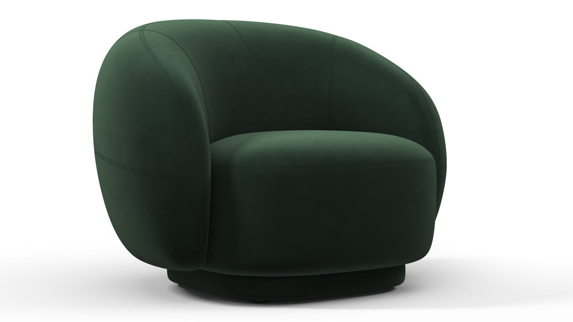 Julep - Julep Lounge Chair, Empress Green Velvet