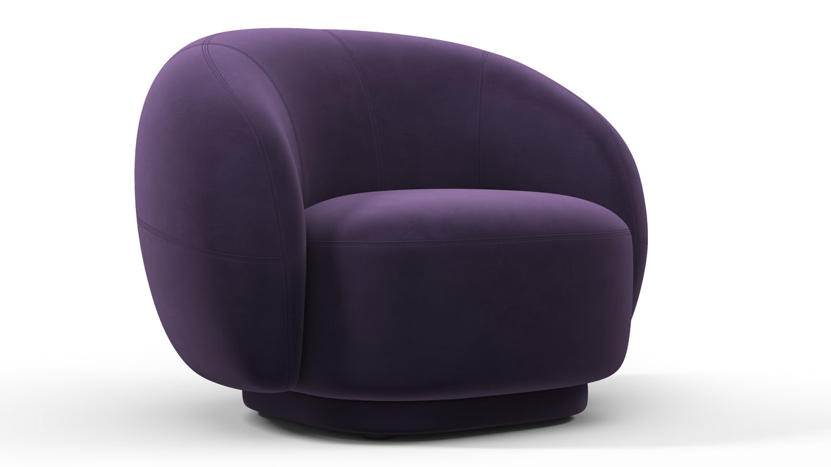 Julep - Julep Lounge Chair, Grape Velvet