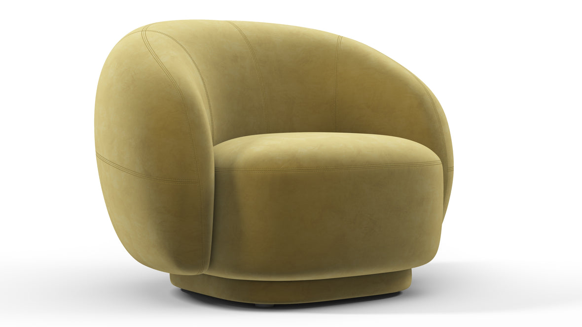 Julep - Julep Lounge Chair, Olive Gold Velvet