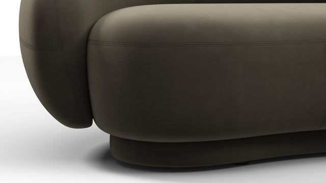 Julep - Julep Sofa, Ash Brown Velvet