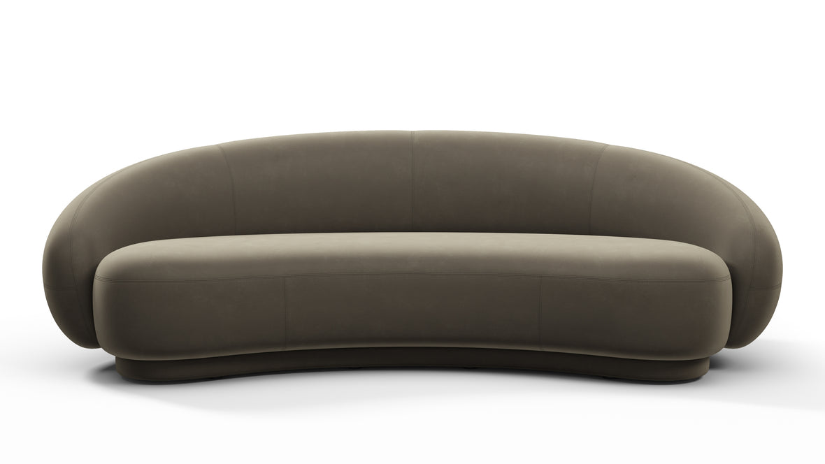 Julep - Julep Sofa, Ash Brown Velvet