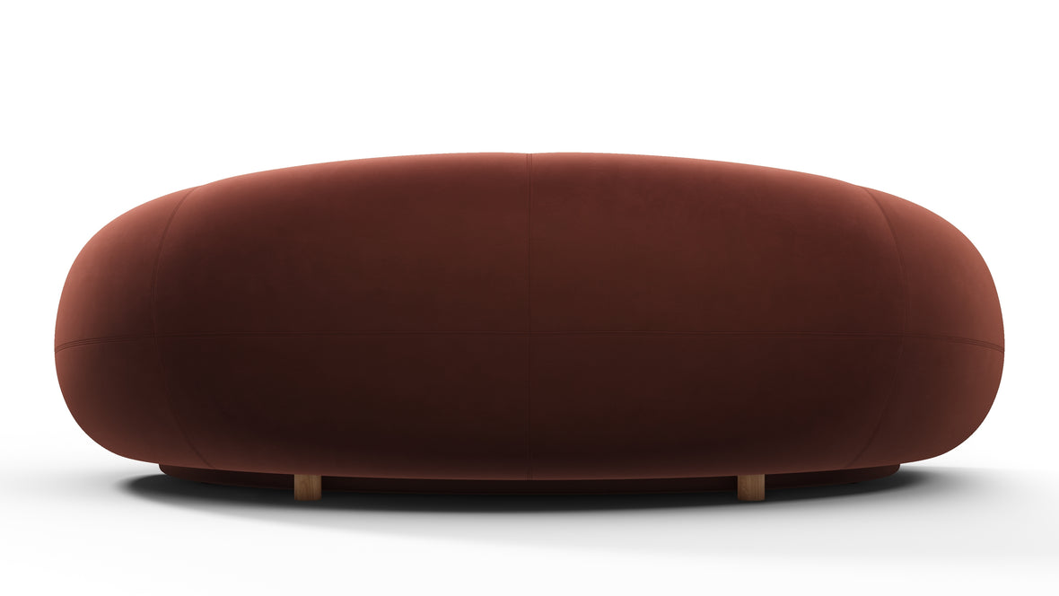 Julep - Julep Sofa, Burgundy Velvet