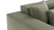 Arles - Arles Sectional, Three Seater, Right Chaise, Sage Vegan Suede