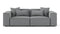 Arles - Arles Sectional, Two Seater, Harbor Gray Flat Weave