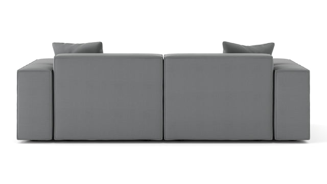 Arles - Arles Sectional, Two Seater, Harbor Gray Flat Weave