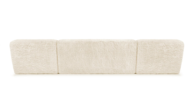 Iona - Iona Sectional, Double Chaise, White Long Hair Sherpa