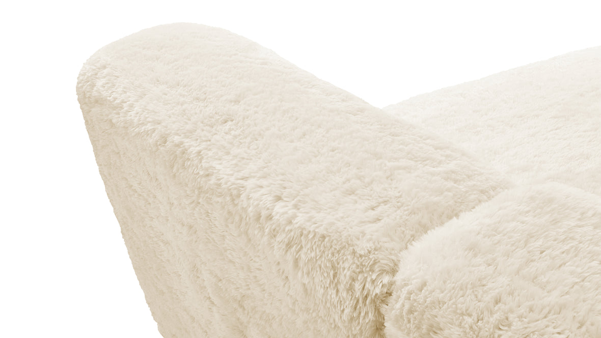 Iona - Iona Sectional, Right Chaise, White Long Hair Sherpa