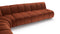 River - River Sectional, Large Left Corner, Russet Plush Velvet