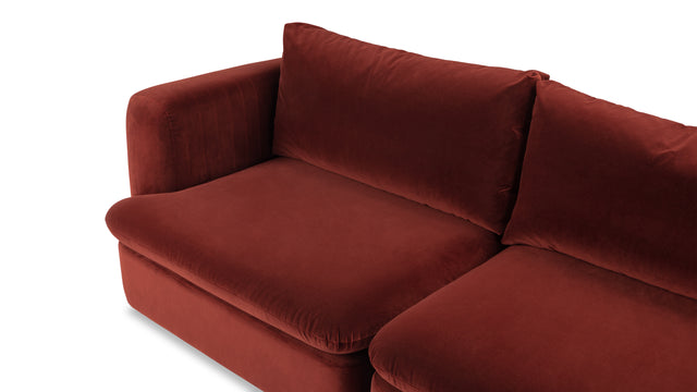 Morrell - Morrell Three Seater Sofa, Garnet Velvet