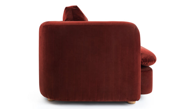 Morrell - Morrell Three Seater Sofa, Garnet Velvet