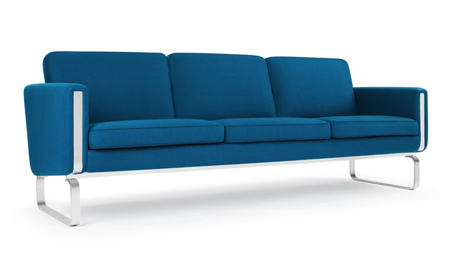 CH101 - CH101 Three Seater Sofa, Indigo Blue Wool