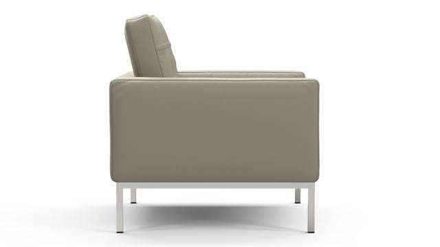 Florence - Florence Lounge Chair, Beige Gray Vegan Leather