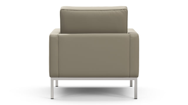 Florence - Florence Lounge Chair, Beige Gray Vegan Leather