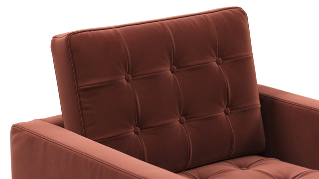 Florence - Florence Lounge Chair, Burgundy Velvet