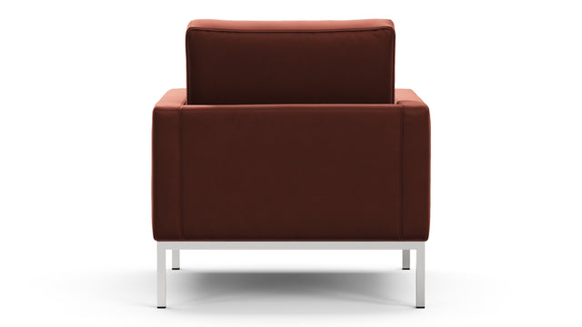 Florence - Florence Lounge Chair, Burgundy Velvet