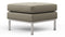 Florence - Florence Ottoman, Beige Gray Vegan Leather