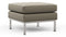 Florence - Florence Ottoman, Beige Gray Vegan Leather