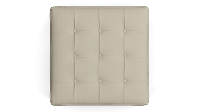 Florence - Florence Ottoman, Beige Gray Vegan Leather