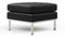 Florence - Florence Ottoman, Vintage Black Vegan Leather