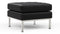 Florence - Florence Ottoman, Vintage Black Vegan Leather