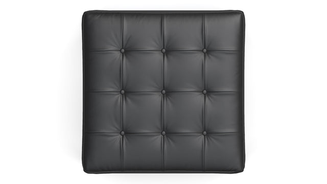 Florence - Florence Ottoman, Vintage Black Vegan Leather