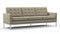 Florence - Florence Three Seater Sofa, Beige Gray Vegan Leather