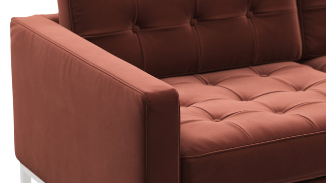 Florence - Florence Three Seater Sofa, Burgundy Velvet