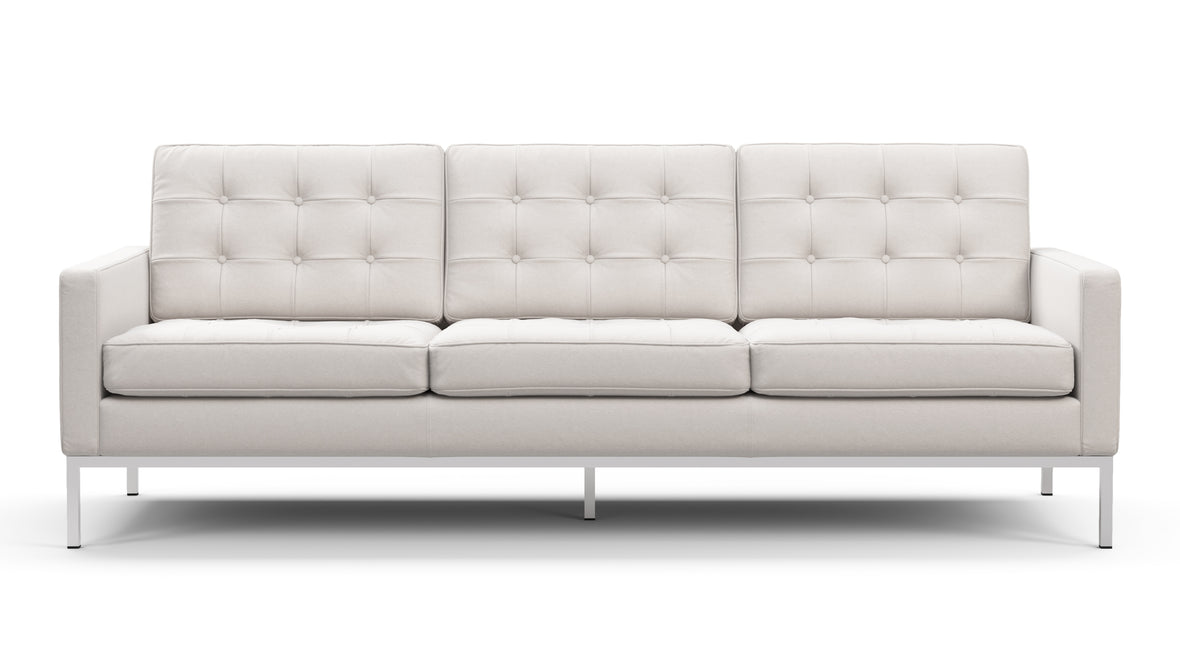 Florence - Florence Three Seater Sofa, Snow White Wool