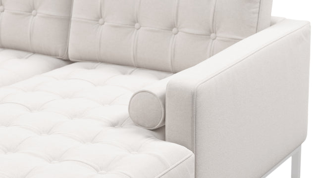 Florence - Florence Three Seater Sofa, Right Chaise, Snow White Wool