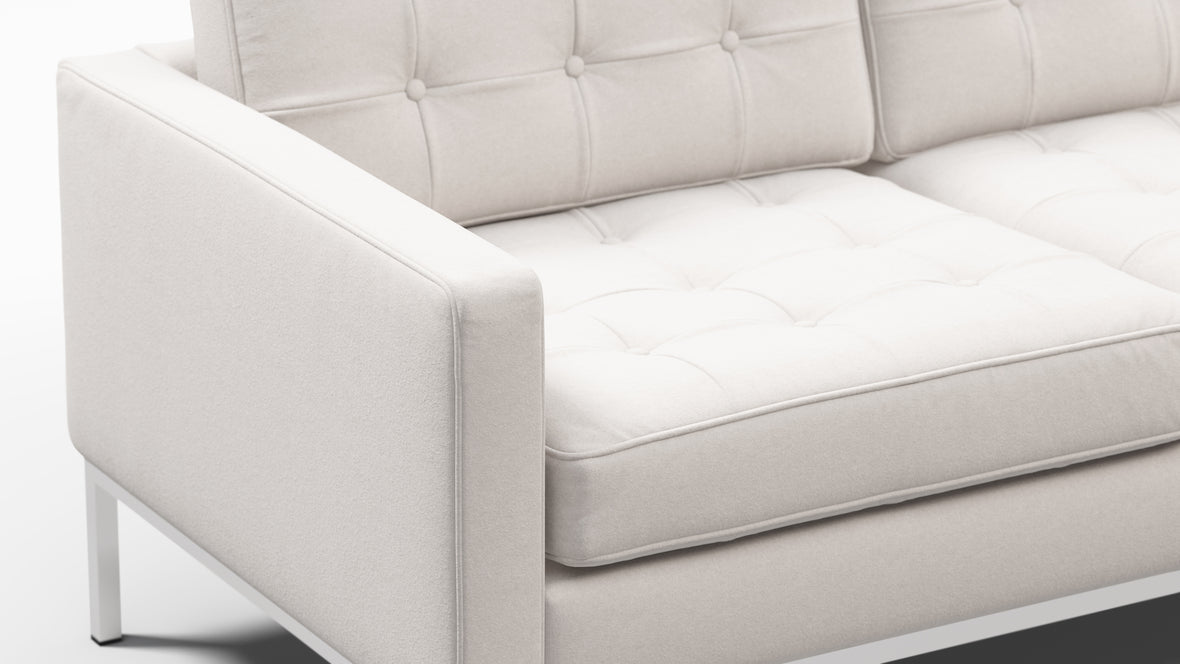 Florence - Florence Two Seater Sofa, Snow White Wool