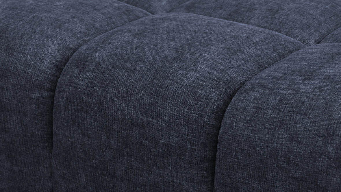 Tufted - Tufted Module, Left Corner Half, Indigo Blue Chenille