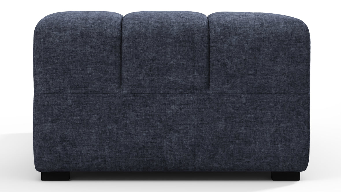 Tufted - Tufted Module, Left Corner Half, Indigo Blue Chenille