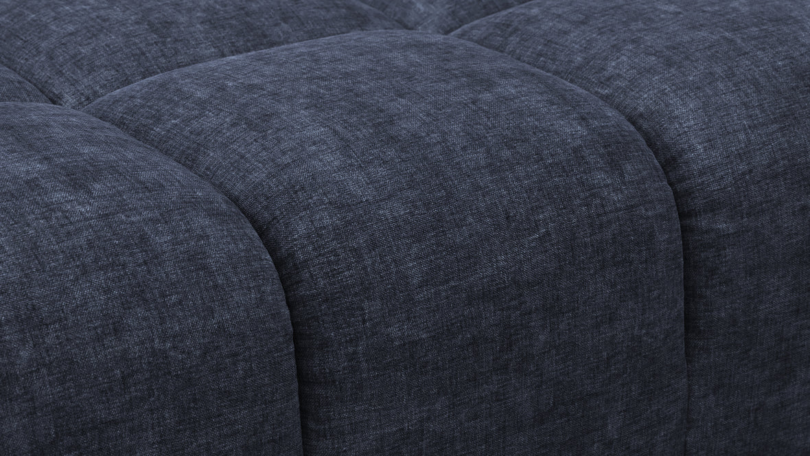 Tufted - Tufted Module, Right Chaise, Armless, Indigo Blue Chenille