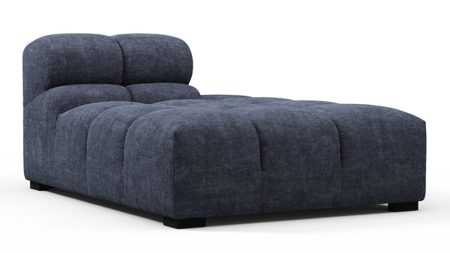 Tufted - Tufted Module, Right Chaise, Armless, Indigo Blue Chenille