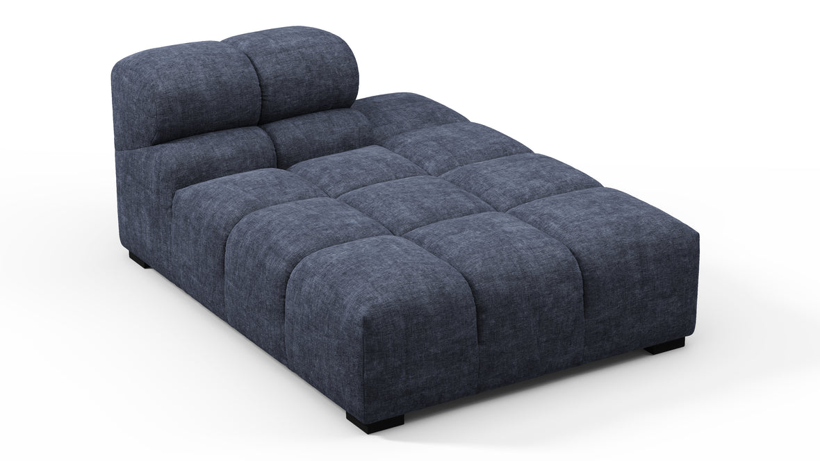 Tufted - Tufted Module, Right Chaise, Armless, Indigo Blue Chenille