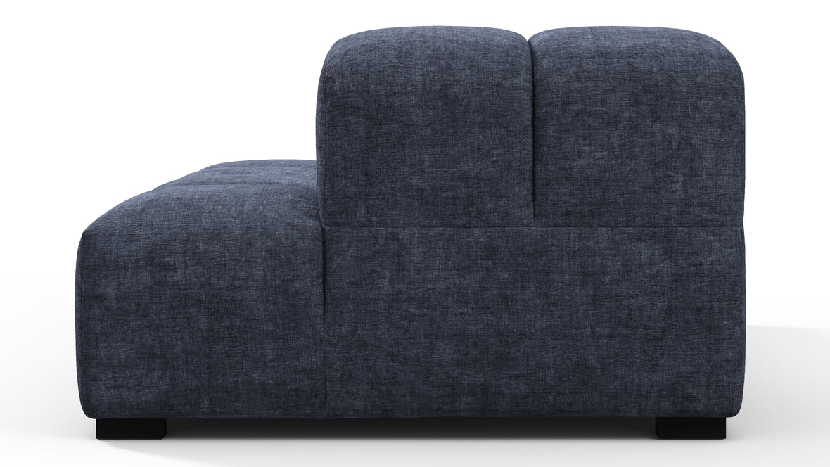 Tufted - Tufted Module, Right Chaise, Armless, Indigo Blue Chenille