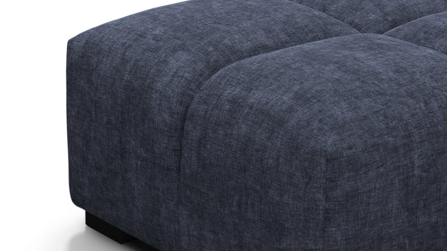 Tufted - Tufted Ottoman, Indigo Blue Chenille