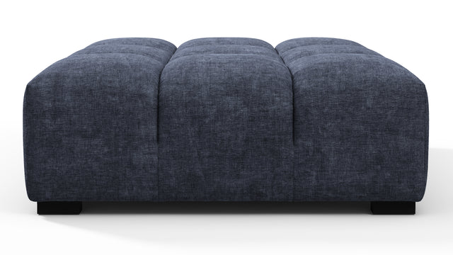 Tufted - Tufted Ottoman, Indigo Blue Chenille