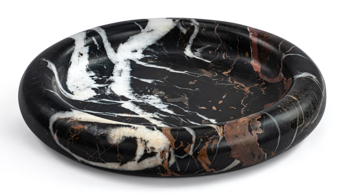 Sicily - Sicily Tray, Black and Gold Marble