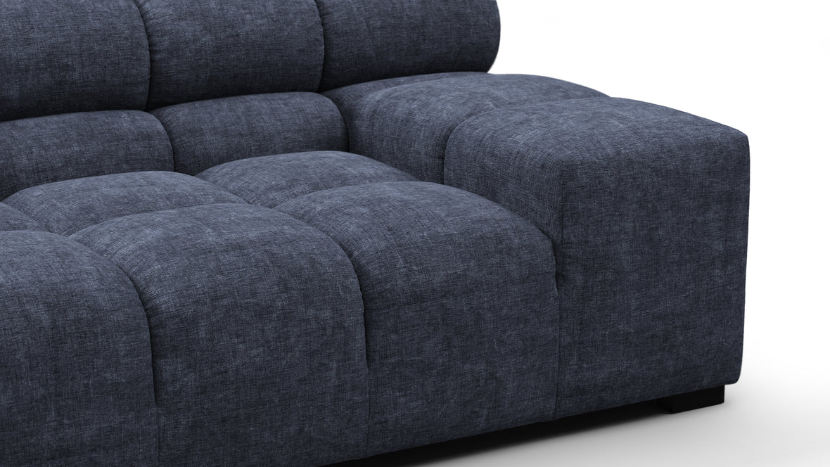 Tufted - Tufted Sectional, Extra Large Right Corner, Indigo Blue Chenille