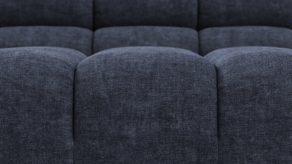 Tufted - Tufted Sectional, Small L, Right, Indigo Blue Chenille