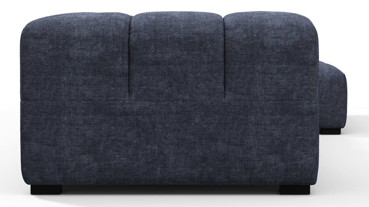 Tufted - Tufted Sectional, Small L, Right, Indigo Blue Chenille