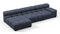 Tufted - Tufted Sectional, Small, Left Chaise, Indigo Blue Chenille