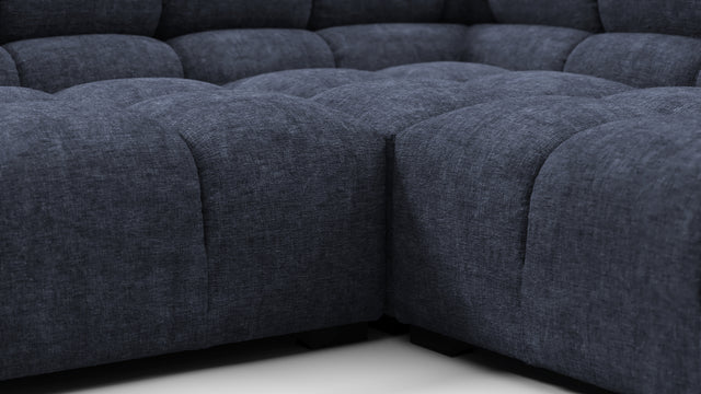 Tufted - Tufted Sectional, U Shape, Indigo Blue Chenille