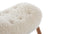 Clam - Clam Ottoman, White Long Hair Sherpa